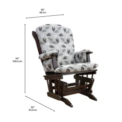 Glider Rocking Chair - Patterned Fabric Hot