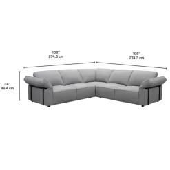 Goose Feather Sectional Grey Best