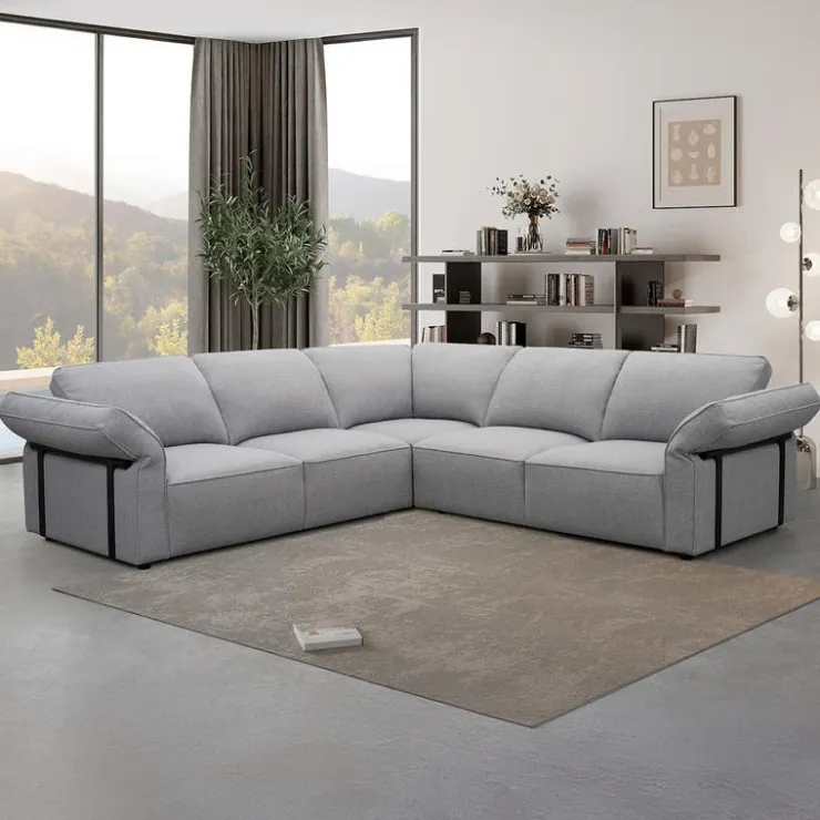 Goose Feather Sectional Grey Best