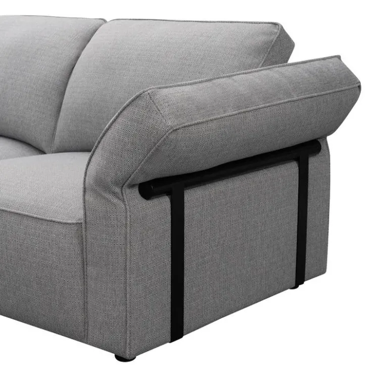Goose Feather Sectional Grey Best