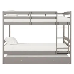 Bunk Bed with Trundle Bed - 54"/54" Grey New