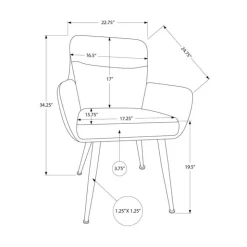 Monarch Dining Chairs Set of 2 - GREY Hot