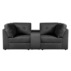 Modular Loveseat with Console - 3 pcs Grey Clearance