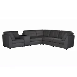 Modular Sectional with Console - 6 pcs Grey Discount