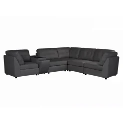 Modular Sectional with Console - 6 pcs Grey Discount