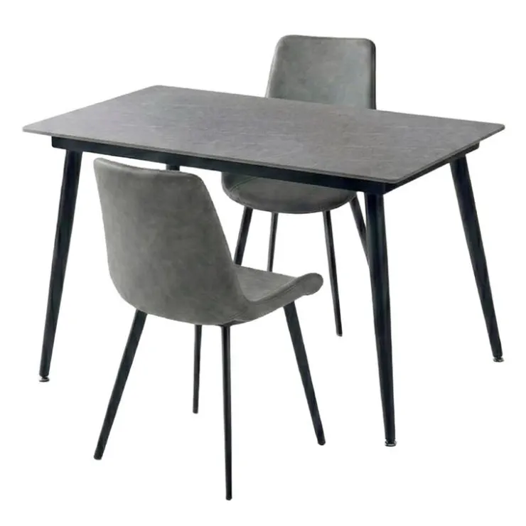 Sintered Stone Dining Set with 2 Chairs - 48" Grey Best