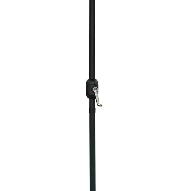 Grey Tilting Patio Umbrella with Base - 9 ft Black / Grey New