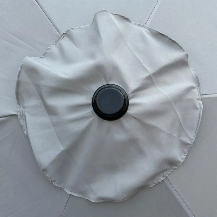 Grey Tilting Patio Umbrella with Base - 9 ft Black / Grey New