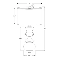 Monarch 26"H Ceramic Table Lamp Black Clearance