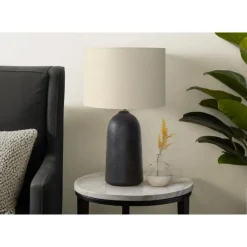 Monarch 27"H Ceramic Table Lamp Black Clearance