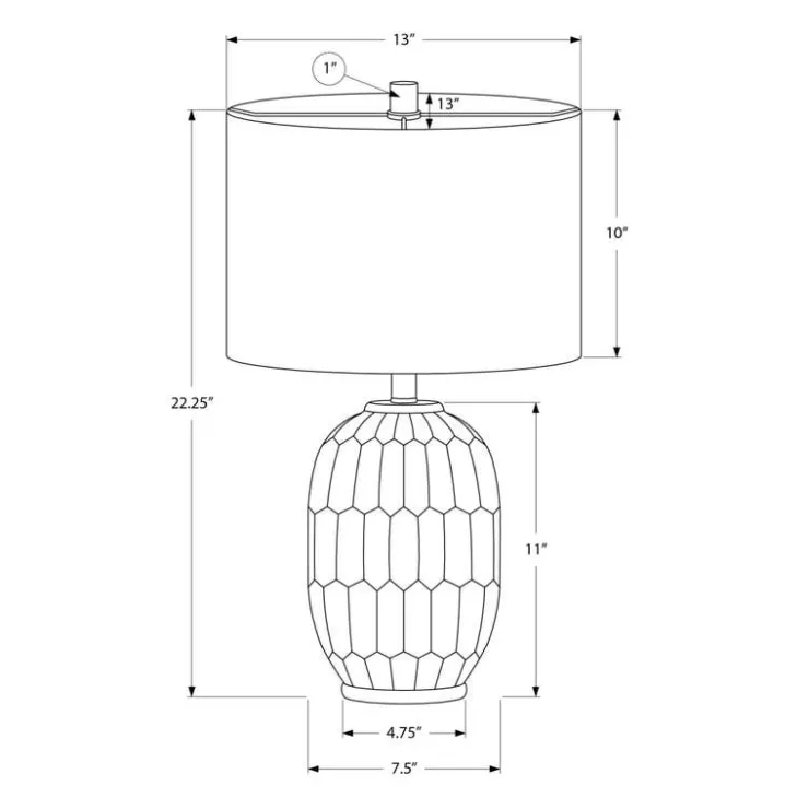 Monarch 22"H Ceramic Table Lamp Blue