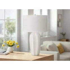 Monarch 27"H Ceramic Table Lamp Cream New