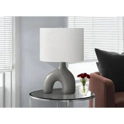 Monarch 25"H Ceramic Table Lamp Grey Clearance