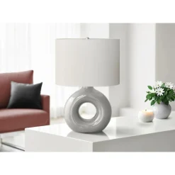 Monarch 24"H Ceramic Table Lamp Grey Online