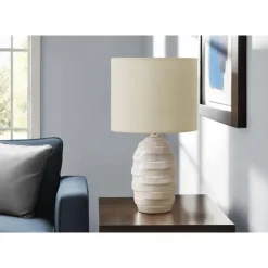 Monarch 17"H Ceramic Table Lamp Ivory Hot