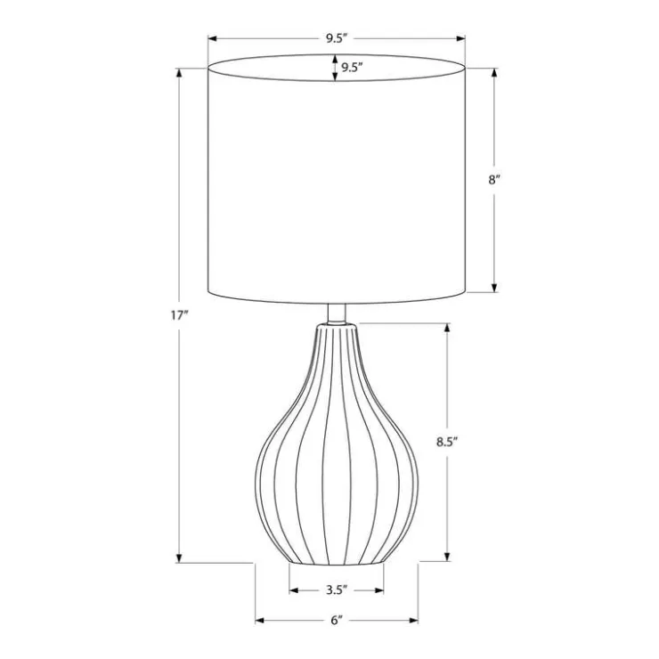 Monarch 17"H Ceramic Table Lamp Black Clearance