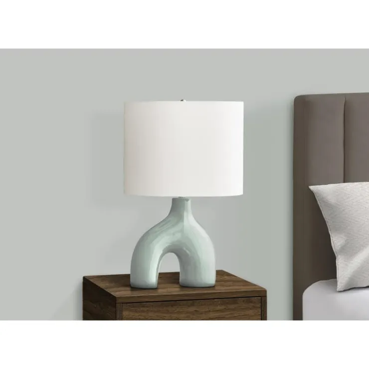Monarch 25"H Ceramic Table Lamp Green Outlet