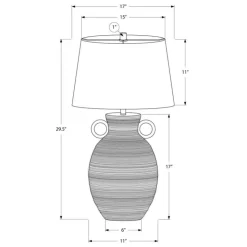 Monarch 30"H Ceramic Table Lamp Black Best