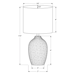 Monarch 18"H Ceramic Table Lamp Grey Discount