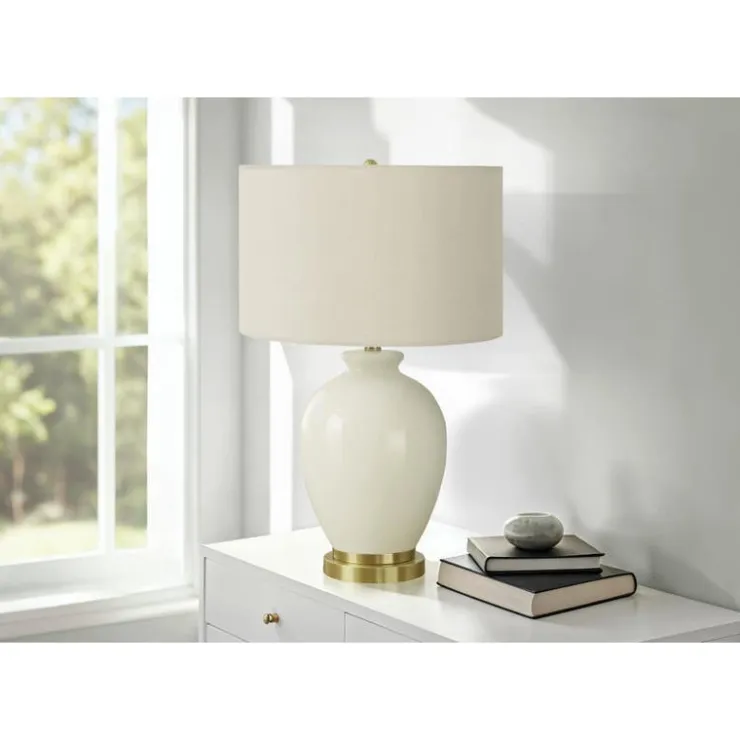 Monarch 26"H Ceramic Table Lamp Cream Hot