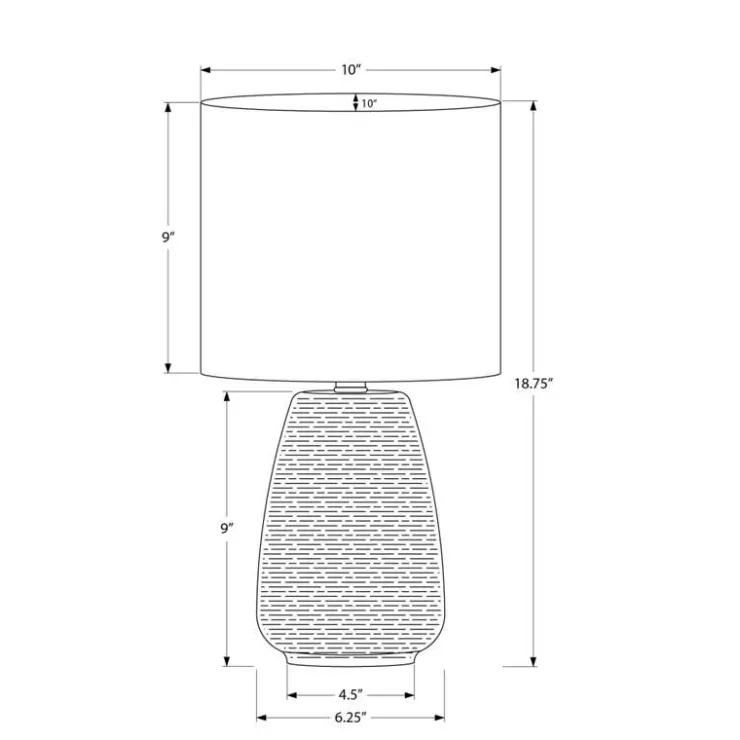 Monarch 19"H Ceramic Table Lamp Grey