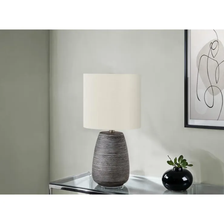 Monarch 19"H Ceramic Table Lamp Grey