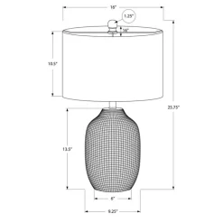 Monarch 26"H Ceramic Table Lamp Black Hot