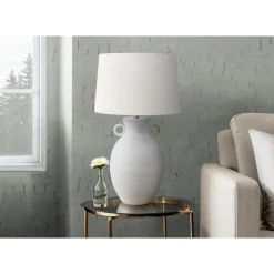 Monarch 30"H Ceramic Table Lamp White Hot