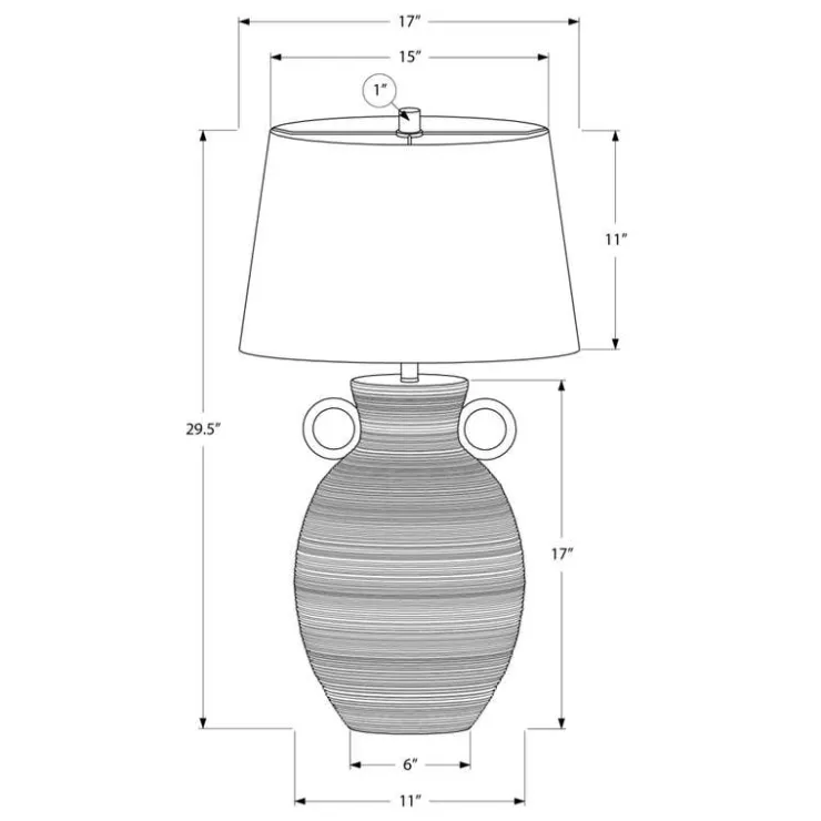 Monarch 30"H Ceramic Table Lamp White Hot