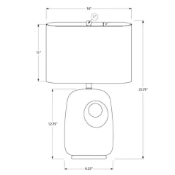 Monarch 26"H Ceramic Table Lamp Black Online