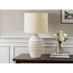 Monarch 19"H Ceramic Table Lamp Ivory Outlet