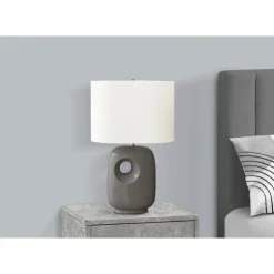 Monarch 26"H Ceramic Table Lamp Grey