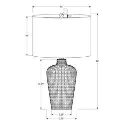Monarch 24"H Ceramic Table Lamp Black Clearance