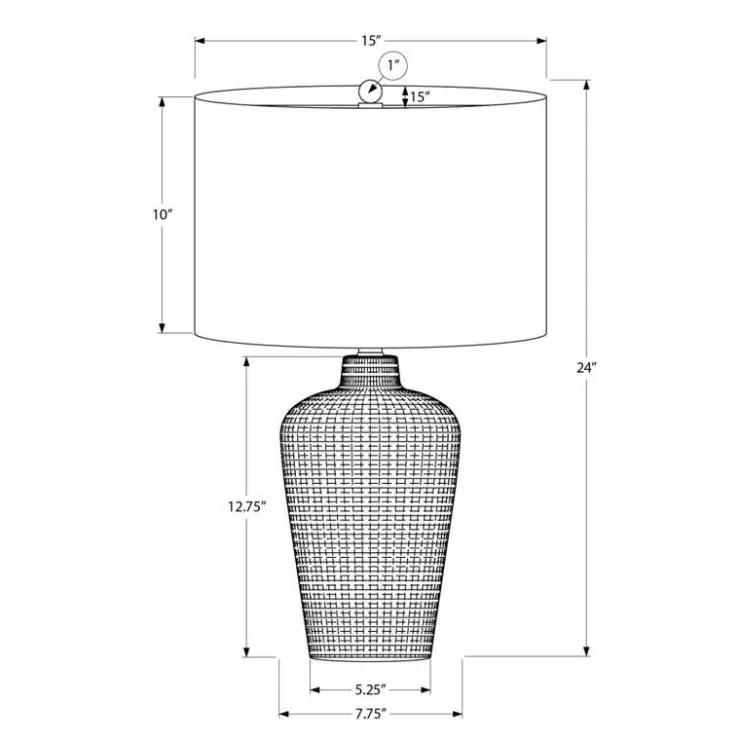 Monarch 24"H Ceramic Table Lamp Black Clearance