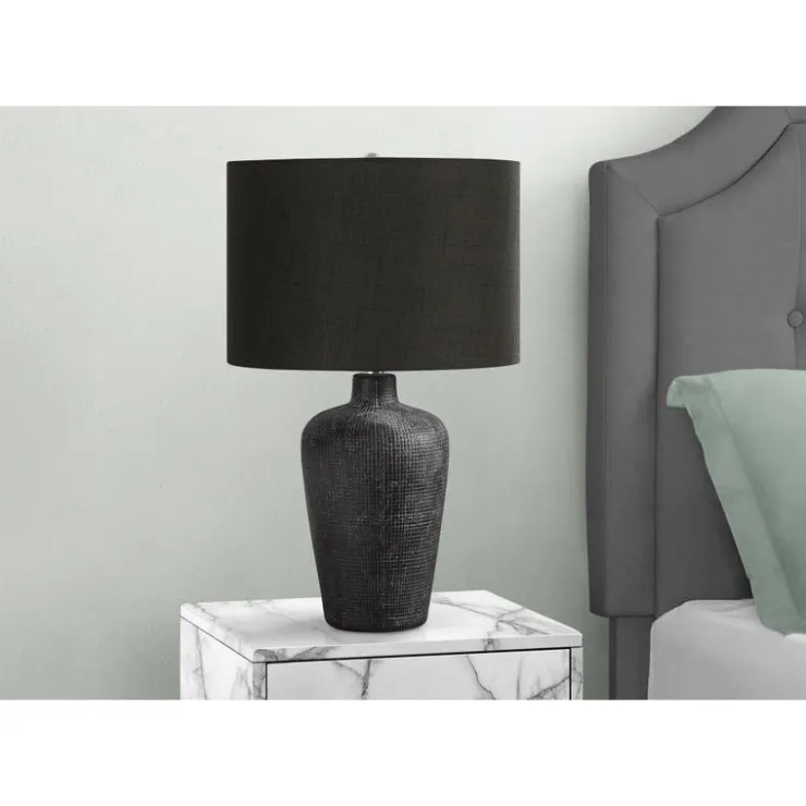 Monarch 24"H Ceramic Table Lamp Black Clearance