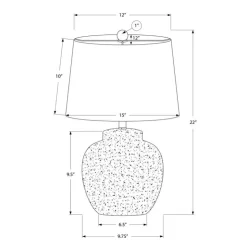 Monarch 22"H Concrete Table Lamp Cream Outlet