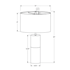 Monarch 25"H Concrete Table Lamp Black