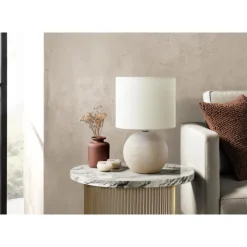 Monarch 16"H Concrete Table Lamp Ivory