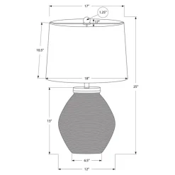 Monarch 25"H Concrete Table Lamp Black Discount