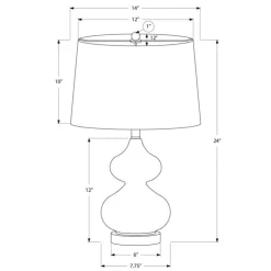 Monarch 24"H Glass Table Lamp Blue Hot