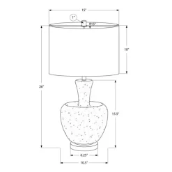 Monarch 26"H Glass Table Lamp Silver New