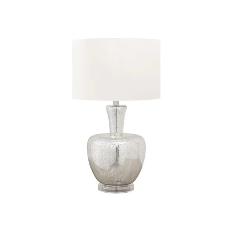 Monarch 26"H Glass Table Lamp Silver New
