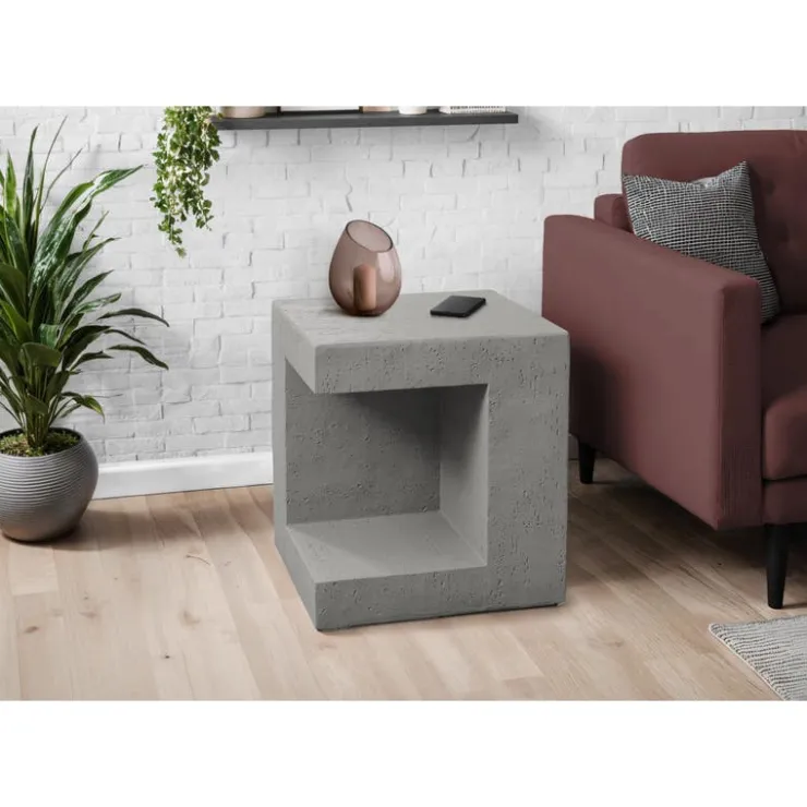 Monarch 25"H Indoor or Outdoor Accent Table - Grey Clearance