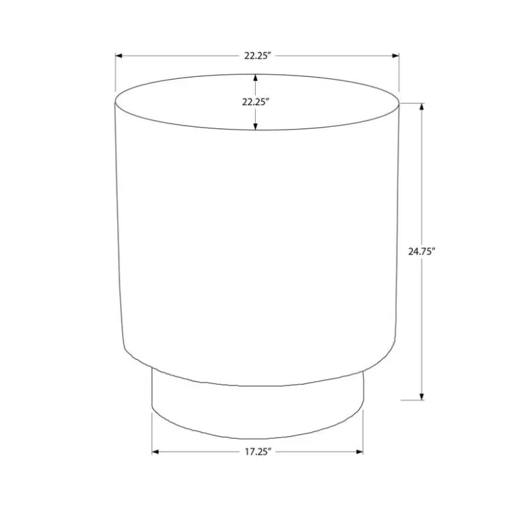 Monarch 25"H Indoor or Outdoor Accent Table - White Online