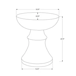 Monarch 25"H Indoor or Outdoor Accent Table - White Clearance