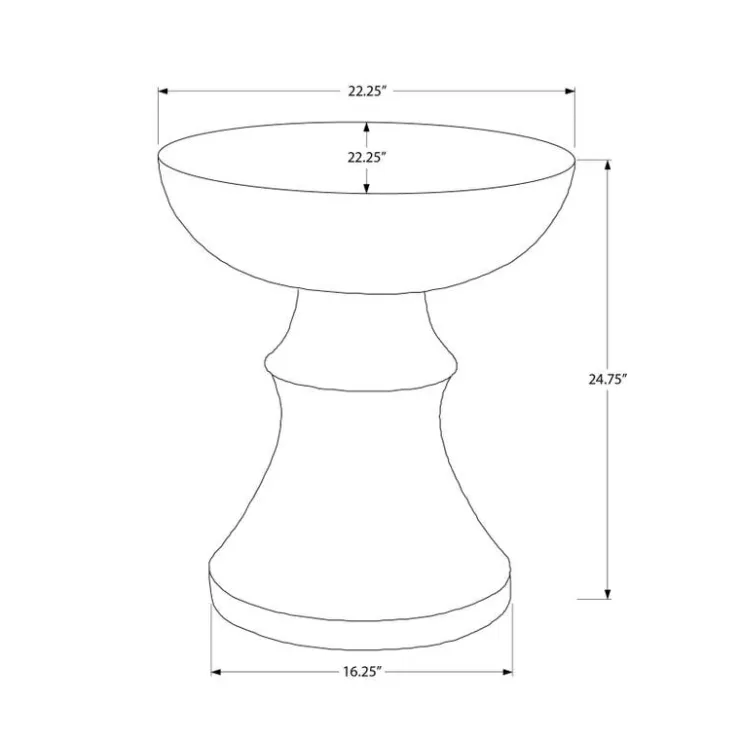 Monarch 25"H Indoor or Outdoor Accent Table - White Clearance