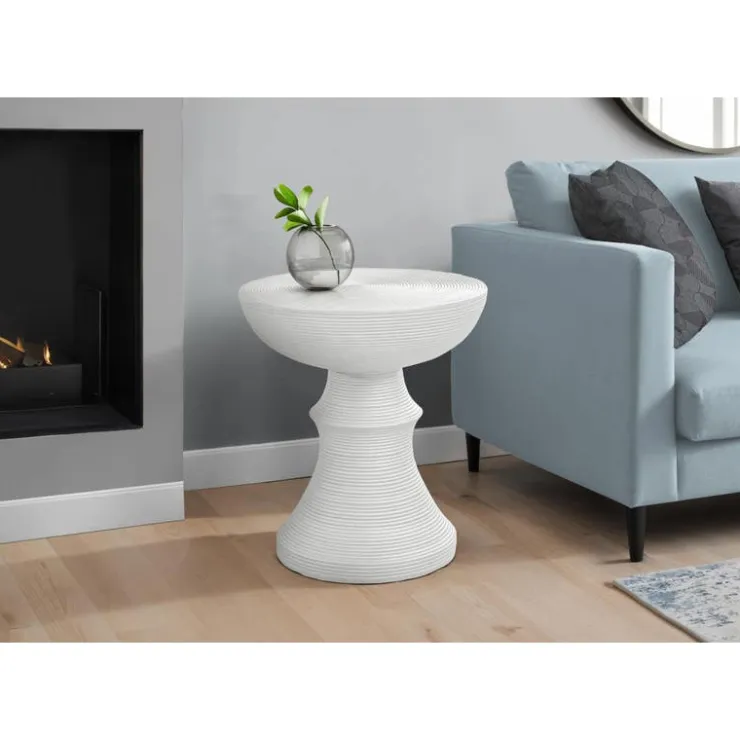 Monarch 25"H Indoor or Outdoor Accent Table - White Clearance