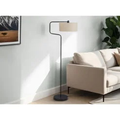 Monarch 61"H Metal Floor Lamp Black Outlet