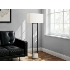 Monarch 62"H Metal Floor Lamp Black Clearance