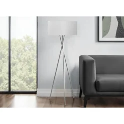 Monarch 62"H Metal Floor Lamp Silver Sale
